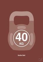 plakat: kettle bell 40 kg - red pepper-Fitness-A1two3