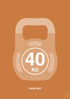 plakat: kettle bell 40 kg - rumba orange-Fitness-A1two3