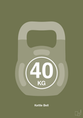 plakat: kettle bell 40 kg - secret meadow-Fitness-A1two3
