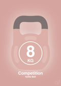 plakat: kettle bell 8 kg - competition color - bubble shell-Fitness-A1two3