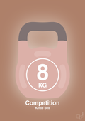 plakat: kettle bell 8 kg - competition color - cider spice-Fitness-A1two3