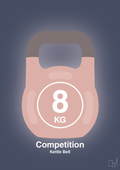 Kettle bell 8 kg - competition color - petrol-Fitness-A1two3