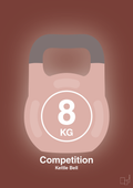 plakat: kettle bell 8 kg - competition color - red pepper-Fitness-A1two3