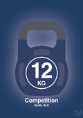 plakat: kettle bell 12 kg - competition color - lapis blue-Fitness-A1two3