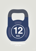 plakat: kettle bell 12 kg - competition color - painters white-Fitness-A1two3