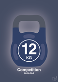 Kettle bell 12 kg - competition color - petrol-Fitness-A1two3