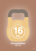 plakat: kettle bell 16 kg - competition color - cider spice-Fitness-A1two3