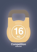 Kettle bell 16 kg - competition color - petrol-Fitness-A1two3