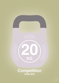 plakat: kettle bell 20 kg - competition color - back to nature-Fitness-A1two3