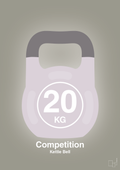 plakat: kettle bell 20 kg - competition color - battleship gray-Fitness-A1two3