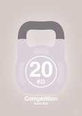 plakat: kettle bell 20 kg - competition color - broken beige-Fitness-A1two3
