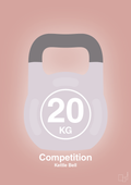 plakat: kettle bell 20 kg - competition color - bubble shell-Fitness-A1two3