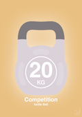 plakat: kettle bell 20 kg - competition color - charismatic-Fitness-A1two3