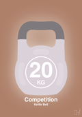 plakat: kettle bell 20 kg - competition color - cider spice-Fitness-A1two3
