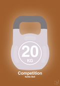 plakat: kettle bell 20 kg - competition color - cognac-Fitness-A1two3