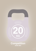 plakat: kettle bell 20 kg - competition color - creamy mushroom-Fitness-A1two3