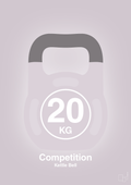 plakat: kettle bell 20 kg - competition color - dusty lilac-Fitness-A1two3