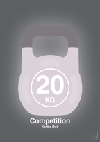 plakat: kettle bell 20 kg - competition color - graphic charcoal-Fitness-A1two3