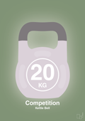 plakat: kettle bell 20 kg - competition color - jade-Fitness-A1two3