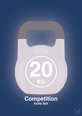 plakat: kettle bell 20 kg - competition color - lapis blue-Fitness-A1two3