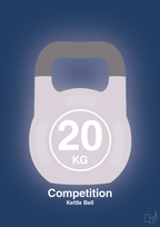 plakat: kettle bell 20 kg - competition color - lapis blue-Fitness-A1two3