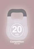 plakat: kettle bell 20 kg - competition color - light rose-Fitness-A1two3