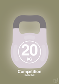 plakat: kettle bell 20 kg - competition color - misty forrest-Fitness-A1two3