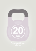 plakat: kettle bell 20 kg - competition color - painters white-Fitness-A1two3