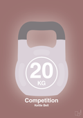 plakat: kettle bell 20 kg - competition color - plum-Fitness-A1two3