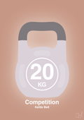 plakat: kettle bell 20 kg - competition color - powder-Fitness-A1two3