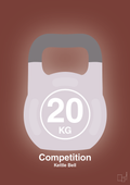 plakat: kettle bell 20 kg - competition color - red pepper-Fitness-A1two3