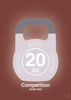 plakat: kettle bell 20 kg - competition color - red pepper-Fitness-A1two3