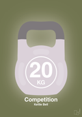 plakat: kettle bell 20 kg - competition color - secret meadow-Fitness-A1two3