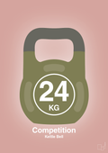 plakat: kettle bell 24 kg - competition color - bubble shell-Fitness-A1two3