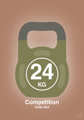 plakat: kettle bell 24 kg - competition color - cider spice-Fitness-A1two3