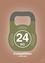 plakat: kettle bell 24 kg - competition color - cider spice-Fitness-A1two3
