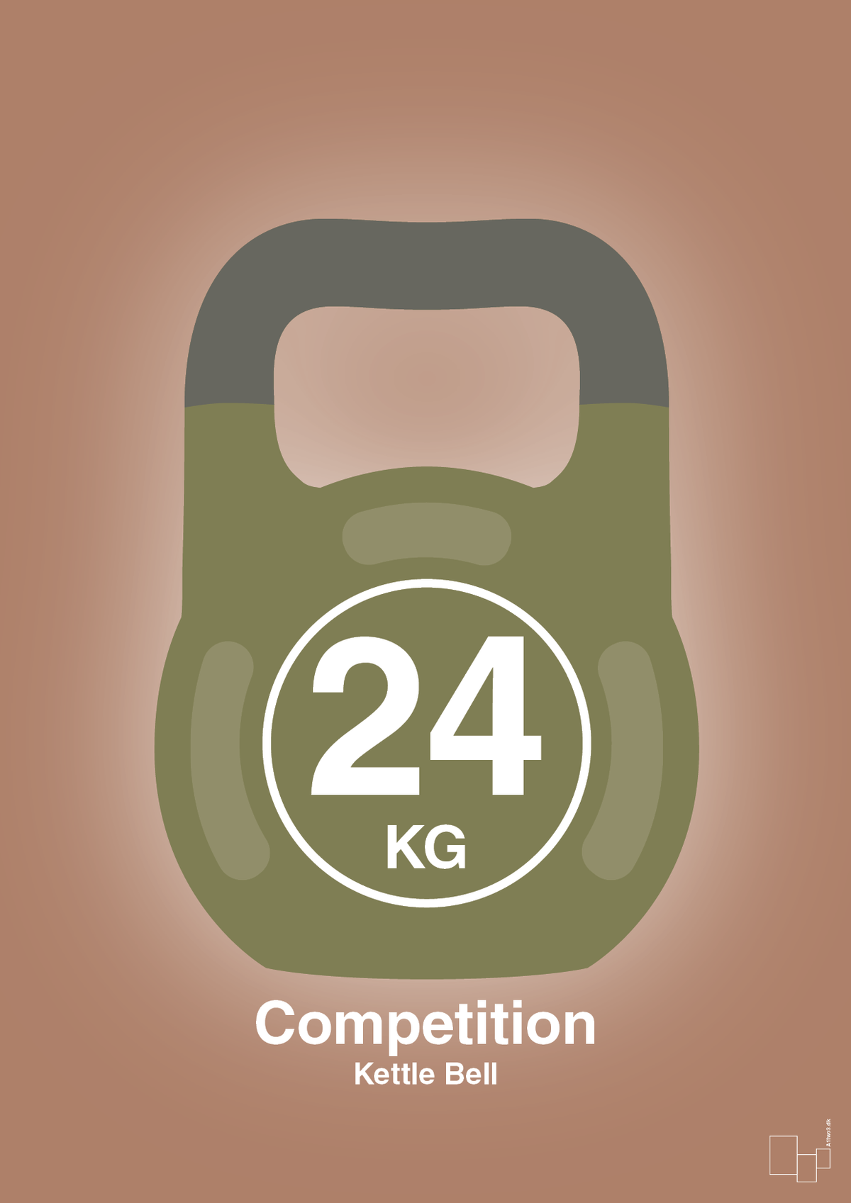 plakat: kettle bell 24 kg - competition color - cider spice-Fitness-A1two3
