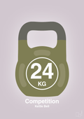 plakat: kettle bell 24 kg - competition color - dusty lilac-Fitness-A1two3