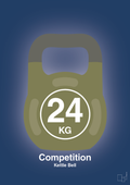 plakat: kettle bell 24 kg - competition color - lapis blue-Fitness-A1two3