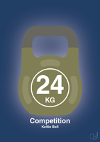 plakat: kettle bell 24 kg - competition color - lapis blue-Fitness-A1two3