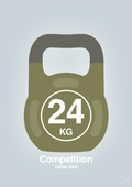 plakat: kettle bell 24 kg - competition color - light drizzle-Fitness-A1two3