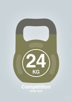 plakat: kettle bell 24 kg - competition color - light drizzle-Fitness-A1two3