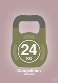 plakat: kettle bell 24 kg - competition color - light rose-Fitness-A1two3