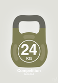plakat: kettle bell 24 kg - competition color - painters white-Fitness-A1two3