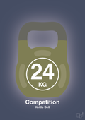 Kettle bell 24 kg - competition color - petrol-Fitness-A1two3