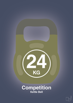 Kettle bell 24 kg - competition color - petrol-Fitness-A1two3