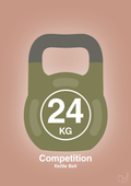 plakat: kettle bell 24 kg - competition color - powder-Fitness-A1two3