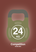 plakat: kettle bell 24 kg - competition color - red pepper-Fitness-A1two3