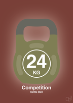plakat: kettle bell 24 kg - competition color - red pepper-Fitness-A1two3