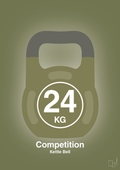 plakat: kettle bell 24 kg - competition color - secret meadow-Fitness-A1two3